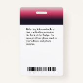 Logo-Bar-Code für das benutzerdefinierte Foto Ausweis (Rückseite)