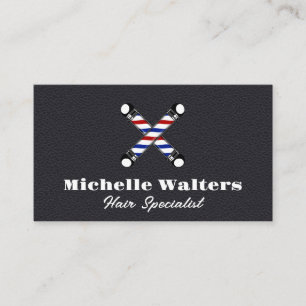 Logo "Barber Poles"   Ledertextur Visitenkarte