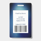 Logo-Barcode für kleine Unternehmen Ausweis (Rückseite)