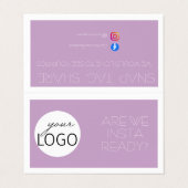 Logo Baristy Eatery Chic Social Media Icon Visitenkarten (Außenseite Aufgefaltet)