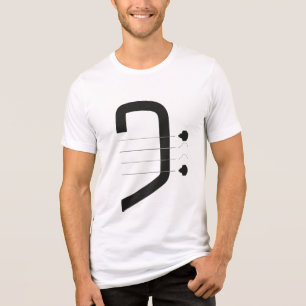 Logo Bass Clef & Gitarre Tri-Blend Shirt