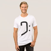 Logo Bass Clef & Gitarre Tri-Blend Shirt (Vorderseite voll)
