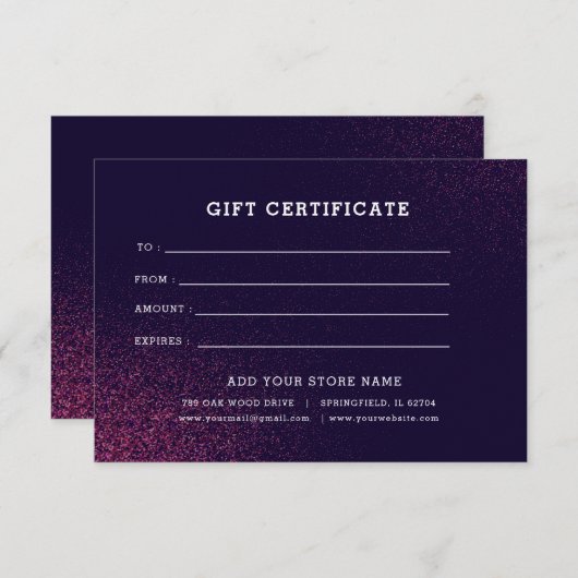 Logo bearbeiten-Geschenkgutschein hinzufügen (Vorne/Hinten)