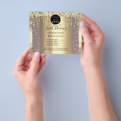 Logo Beauty Makeuails Preisliste Blush Gold Flyer (Gruppe)