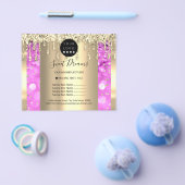 Logo Beauty Makeup Nails Preisliste Gold Pinky Flyer (Einzeln)