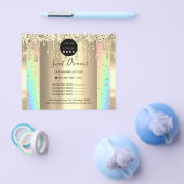 Logo Beauty Makeuty Nägel Preisliste Gold Regenbog Flyer (Einzeln)