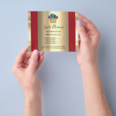 Logo Beauty Salon Sweet Bakery Preisliste Rot Flyer (Gruppe)