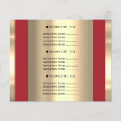 Logo Beauty Salon Sweet Bakery Preisliste Rot Flyer (Hinten)