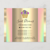 Logo Beauty Salon Sweet Holograph Price List Flyer (Vorne)