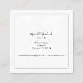 Logo "Bee and Crown Laurel" Quadratische Visitenkarte (Rückseite)