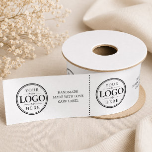 Logo benutzerdefinierte Geschäftswäschepflege Klei Satinband