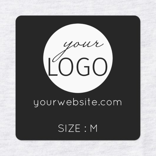 Logo Benutzerdefinierte Text-Website oder Größe Kl Etiketten (Design 2)