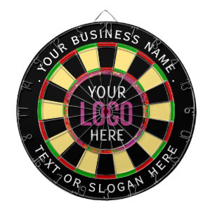 Logo & Benutzerdefinierter Text Business Unternehm Dartscheibe