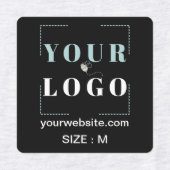 Logo Benutzerdefinierter Text Website Garnitur Grö Etiketten (Design 2)