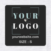 Logo Benutzerdefinierter Text Website Garnitur Grö Etiketten (Design 1)