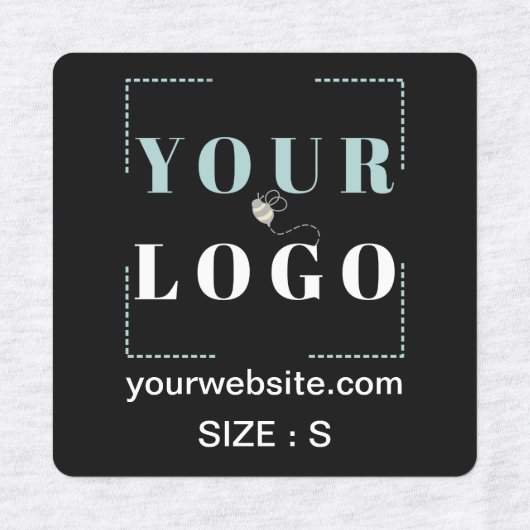 Logo Benutzerdefinierter Text Website Garnitur Grö Etiketten (Design 1)