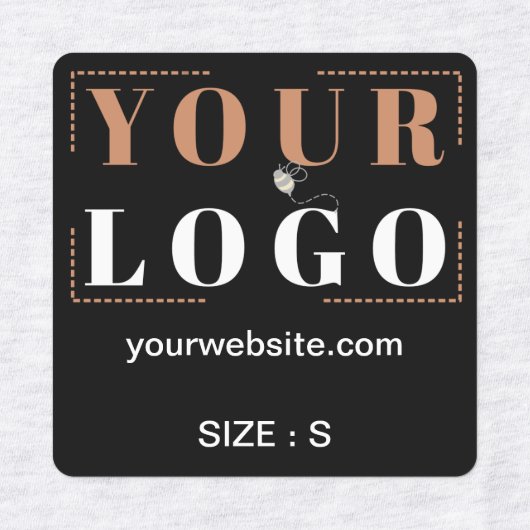 Logo Benutzerdefinierter Text Website Garnitur Grö Etiketten (Design 1)