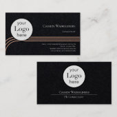 Logo-Berater Orange Black Business Card Visitenkarte (Vorne/Hinten)