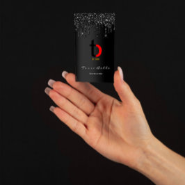 Logo Beruflich Black Tropfen Glitzer Eyelash Gina Visitenkarte