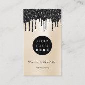 Logo Beruflich Black Tropfen Pearly Consulting Visitenkarte (Vorderseite)