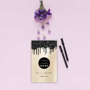 Logo Beruflich Black Tropfen Pearly Consulting Visitenkarte