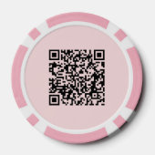 Logo Beruflich Business Pink QR Code Pokerchips (Rückseite)
