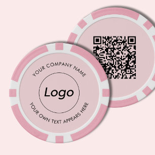 Logo Beruflich Business Pink QR Code Pokerchips
