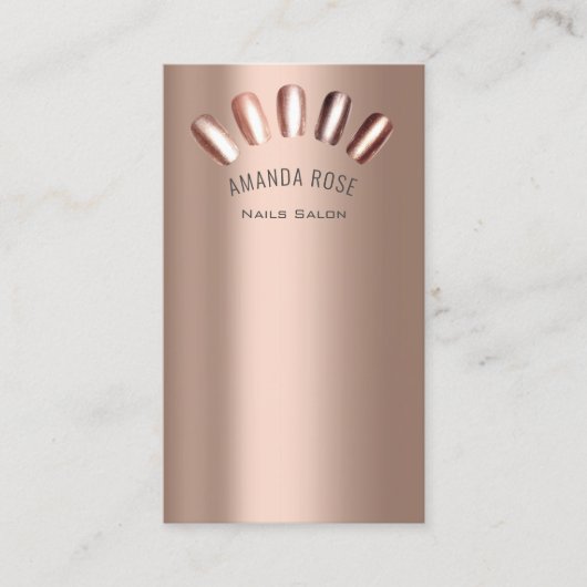 Logo Beruflich Nails Manicure Pedicy Skinny Visitenkarte (Vorderseite)