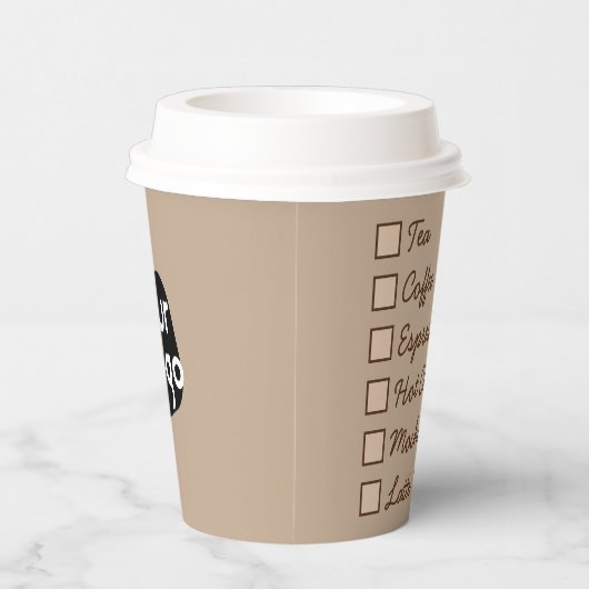 Logo Beruflich Servieren markierter Hot Drinks Pappbecher (Rechts)