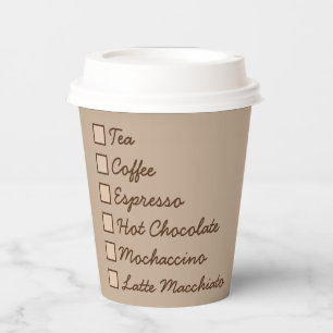 Logo Beruflich Servieren markierter Hot Drinks Pappbecher