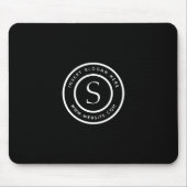 Logo Berufliche Schlichte Schwarze Maus-Pad Mousepad (Vorne)