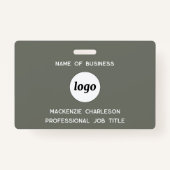 Logo-Beruflicher Firmenname Grüne Bezeichnung Ausweis (Vorderseite)