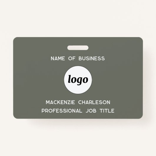 Logo-Beruflicher Firmenname Grüne Bezeichnung Ausweis (Vorderseite)