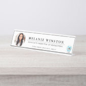 Logo-berufliches Büro des Foto-| personalisiert Schreibtischnamensplakette (Vorderseite )