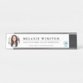 Logo-berufliches Büro des Foto-| personalisiert Schreibtischnamensplakette (Vorderseite )