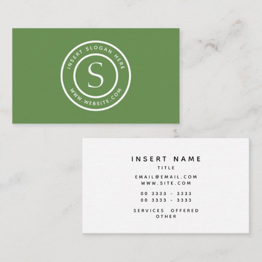 Logo-berufliches schlichtes einfaches modernes visitenkarte (Vorne/Hinten)