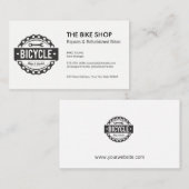 Logo "Bicycle Shop and Service" Terminkarte (Vorne/Hinten)