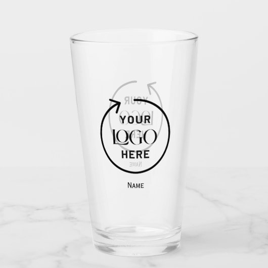 Logo-Bierglas für das benutzerdefinierte Geschäft Glas (Vorderseite)