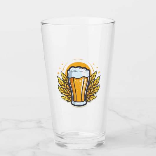 Logo-Bierglas Glas (Vorderseite)