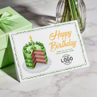 Logo Big Green Vintage Cake Business Geburtstag