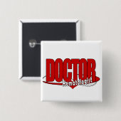 LOGO BIG RED DOCTOR Hämatologe Button (Vorne & Hinten)