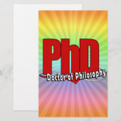 LOGO BIG RED PhD ARZT DER PHILOSOPHIE Briefpapier (Vorne/Hinten)