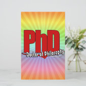 LOGO BIG RED PhD ARZT DER PHILOSOPHIE Briefpapier (Stehend Vorderseite)