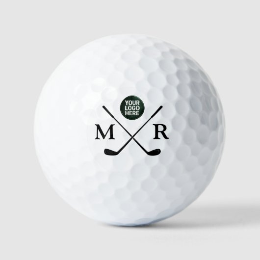 Logo-Bild und Initialen-Monogramm Golfball (Vorderseite)