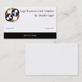 Logo "Black and Gold Moon Planet" Visitenkarte (Vorne/Hinten)