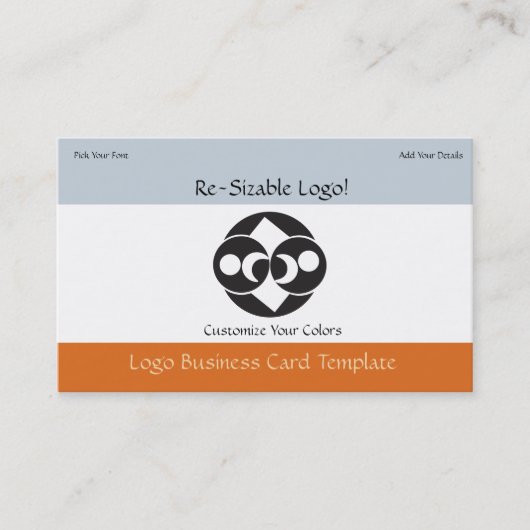 Logo "Black and White Moon Planet" Visitenkarte (Vorderseite)