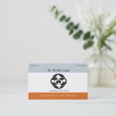 Logo "Black and White Moon Planet" Visitenkarte (Stehend Vorderseite)