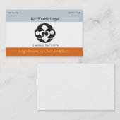 Logo "Black and White Moon Planet" Visitenkarte (Vorne/Hinten)