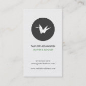 Logo "Black and White Origami Crane" Visitenkarte (Vorderseite)