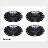 Logo "Black Blue Product Packaging Labels Diamonds Ovaler Aufkleber (Blatt)